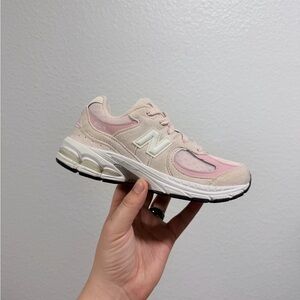 New Balance 2002r Pink and Cream Sneakers